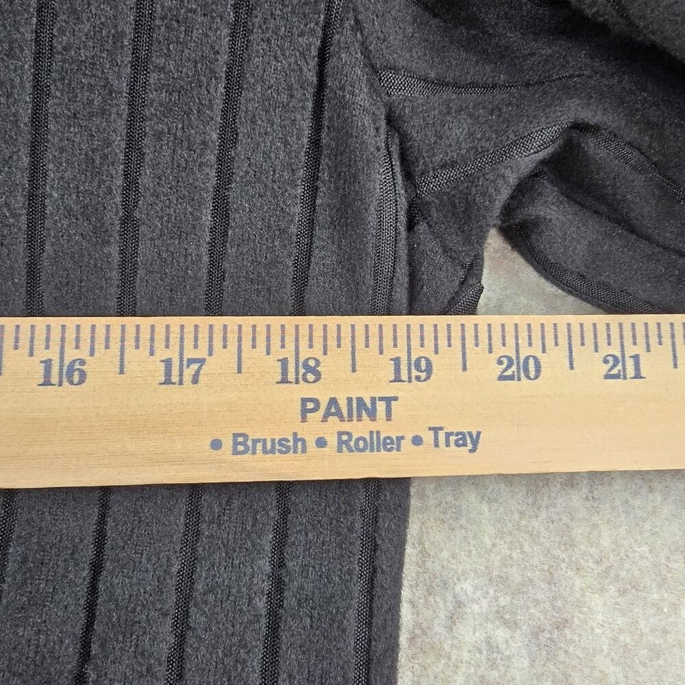 Black Long Sleeve Ribbed Dress 2XL Polyester & Spandex Machine Washable - Picture 5 of 5